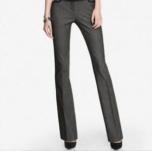Express Charcoal And Black Hounds tooth Flare Pants